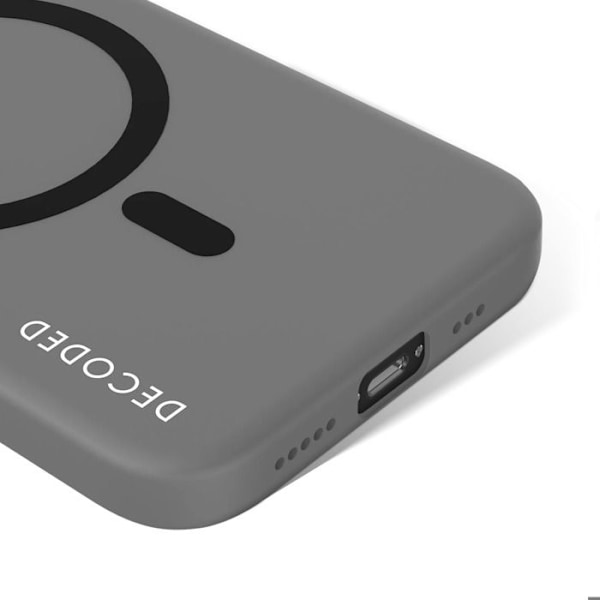 Coque pour iPhone 16e MagSafe Antimicrobe Soft Touch Decoded Gris Grå