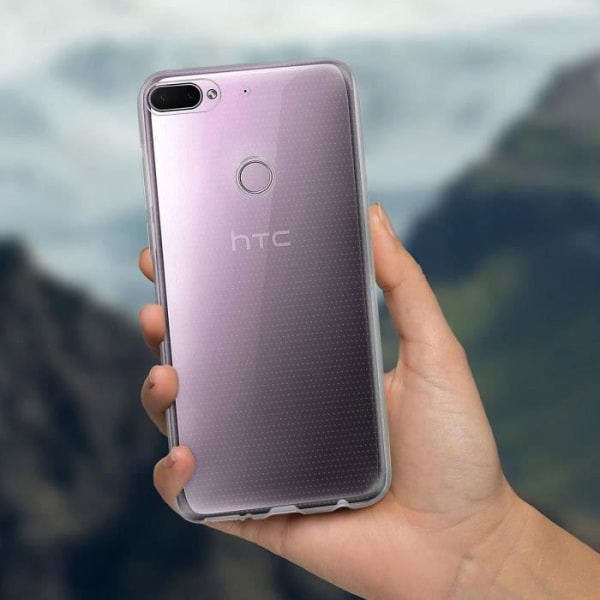 HTC Desire 12 Plus etui Ultratyndt blødt silikone beskyttende etui gennemsigtig hvid