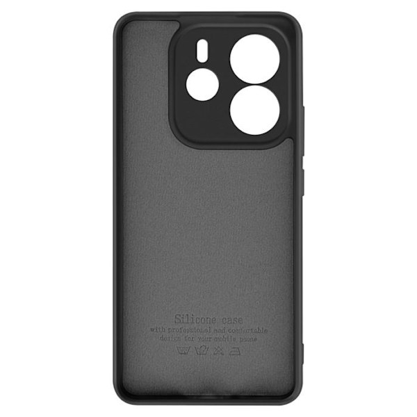 Coque til Xiaomi Redmi Note 14 4G Semi-hård Soft-touch Anti-fingeraftryk Sort Svart