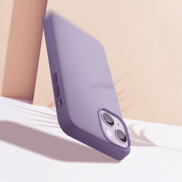 iPhone 14 skal - MOXIE - BeFluo Collection - Halvstyv - Tunn - Lätt - Mjuk insida - Lavendelgrå