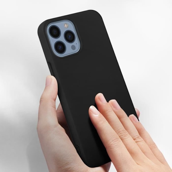 Skyddshud - AVIZAR - iPhone 13 Pro - Semi-styv - Soft-touch finish - Svart Svart