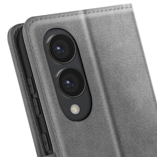 Etui til Samsung Galaxy S25 Edge Klap Tegnebog og Videostativ Grå Grå