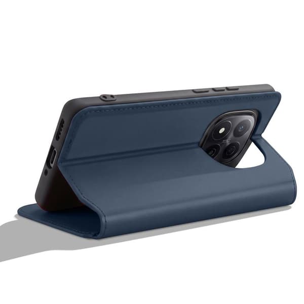 Fodral med lock för Xiaomi Redmi Note 14 Pro / 14 Pro Plus Classic Edition Mörkblå Blå