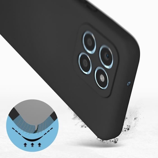 AVIZAR Beskyttelsesetui til Honor X6 og Honor X8 5G - Halvstiv Soft-touch Fin Sort Svart