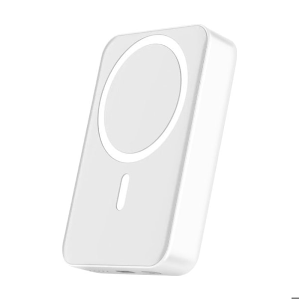 MagSafe 10000mAh Ulkoinen akku – USB-C 20W -portti ja taitettava tuki Bwoo Valkoinen Vit