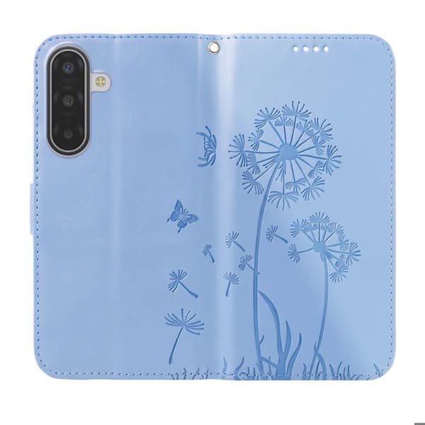 Pungetui til Galaxy A17 Premium Design Blomster Sommerfugl Zanaé Lys Blå Blå