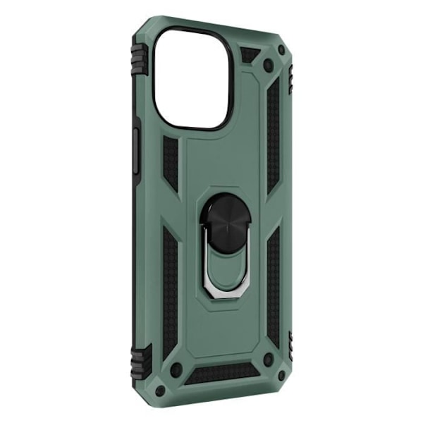 iPhone 15 Pro kuori - AVIZAR - ArmoRing - Iskunkestävä - Pyörivä rengas - Magneettisesti yhteensopiva Grön