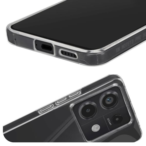 Helt fodral till Xiaomi Redmi Note 13 Pro 5G - AVIZAR - Transparent - Stel - Syntet - Blandat Transparent