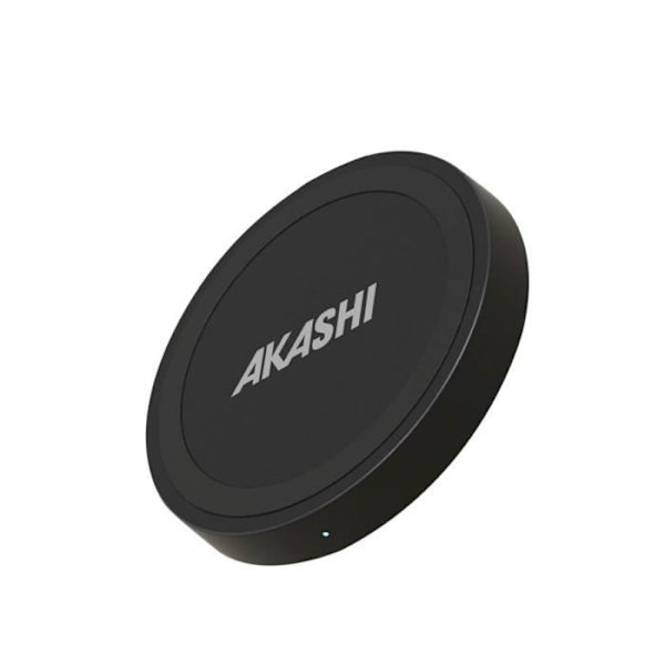 Qi Wireless Charger Power 10W Hurtigopladning Kompakt Design Akashi Sort