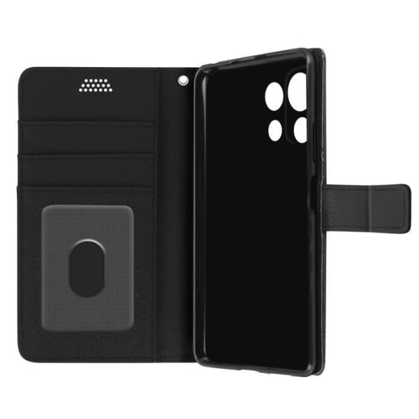 Xiaomi Mi 11 Lite Fodral Grained Look Flip Wallet Videoställ Svart