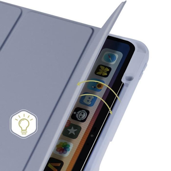 Cover til iPad Pro 13 2024 - AVIZAR - Videostøtte / Keyboard - Lavendelgrå Lila