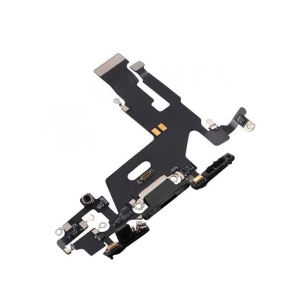 Laderconnector - Apple - iPhone 11 - Sort Lightning - Erstatning - CE og RoHS kompatibel Svart