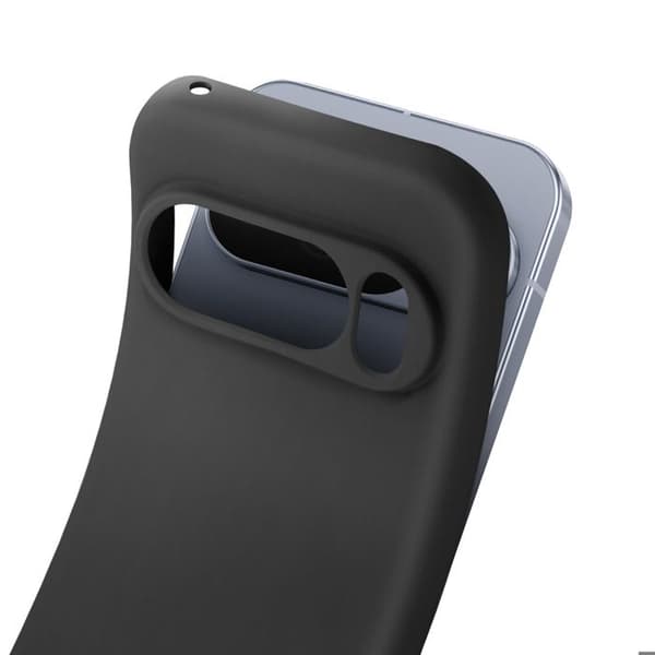 Coque til Google Pixel 10 Pro i blødt silikone med soft-touch i sort Svart