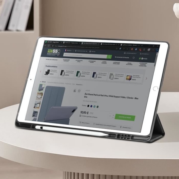 Etui til iPad Pro 12.9 - DUX DUCIS - Domo Dux Ducis - Syntetisk læder - Støttefunktion - Sort Svart