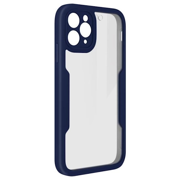 Helcase - AVIZAR - iPhone 12 Pro - Bag i plexiglas - Foran i polymer - Forstærkede hjørner Midnattsblå