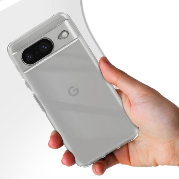 Fodral till Google Pixel 8 - Bigben - Silikongel - Tunt ljus - Genomskinlig Vit