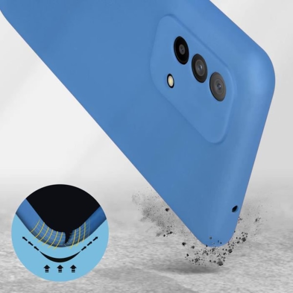 Oppo A74 Case Silicone Puolijäykkä Soft Touch Blue