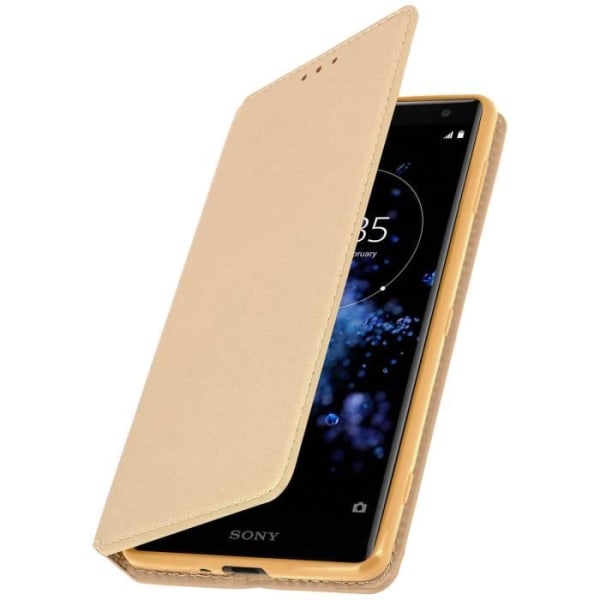 Sony Xperia XZ2 Folio Case Classic Edition Silikonfodral Guld Guld