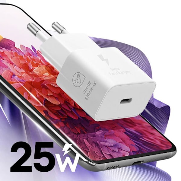 25W GaN USB-C netoplader, officielt Samsung produkt, Hvid Vit