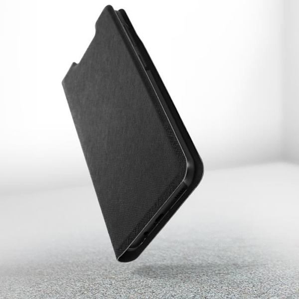 Samsung Galaxy A03 Saffiano Läderfodral Ultra-styvt baksida Videostöd BigBen Black Svart