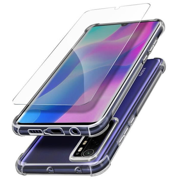 Flexibel skal - Xiaomi - Mi Note 10 Lite - Transparent - Inbyggd ställning - Original struktur Transparent