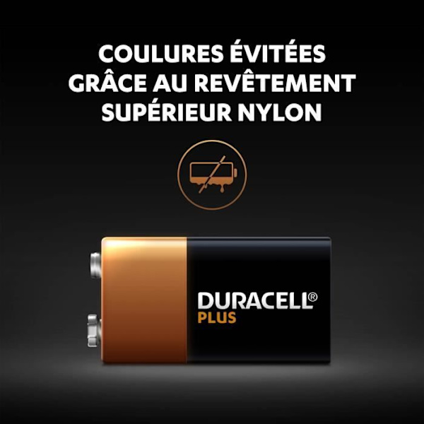 Duracell Plus 9V alkaliparistot, 6LR61 MN1604, 2 kpl