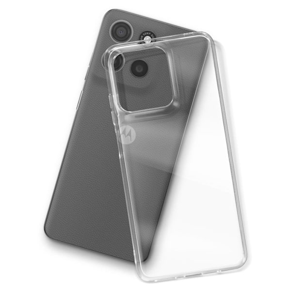 Silicone Flexible 2mm Läpinäkyvä Kuori Motorola Moto G15 ja G15 Power Vit