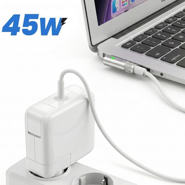 Lader til MacBook Air Modeller 2008-2011 MagSafe 1 - 45W Hvid Vit