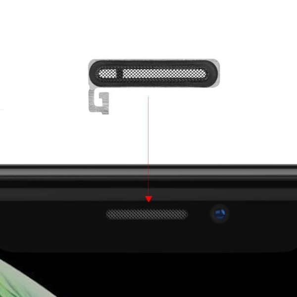 Sisäinen kaiutinritilä iPhone XS:lle ja XS Max Blackille - AVIZAR - Suojaa vedeltä ja pölyltä Svart