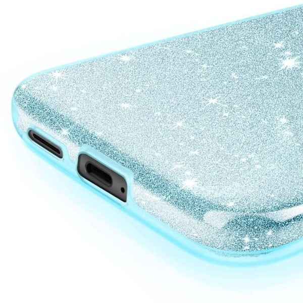Coque Paillette för Samsung Galaxy S24 och S25 Silikon Ultra tunn Blå Blå