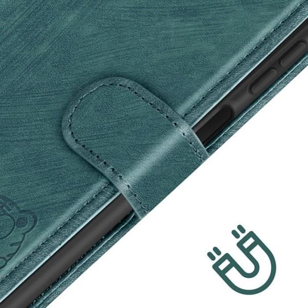 Tiger Case til Samsung A25 5G - AVIZAR - Video Support Wallet - Grøn Grön