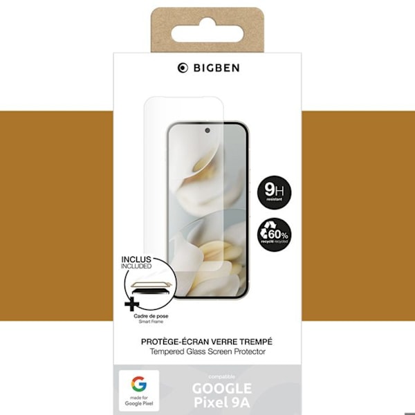 Google Pixel 9a Näytönsuojus Karkaistua Lasia 9H Naarmuuntumaton Bigben Läpinäkyvä