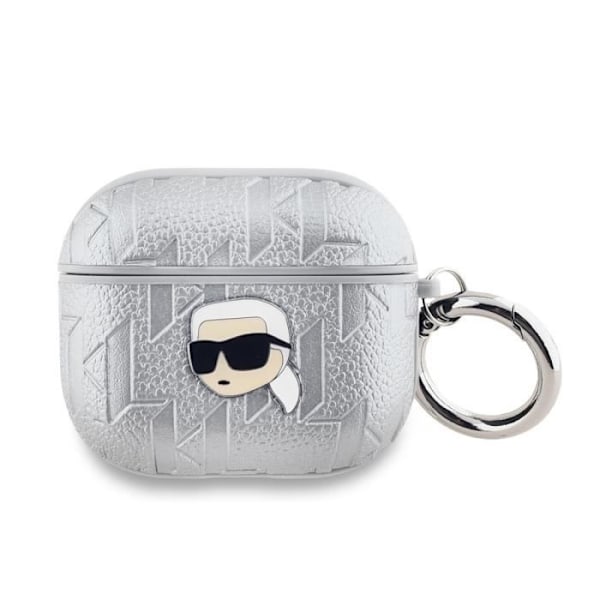Etui för AirPods 3 Monogram med Karl Head Pr präglat Karl Lagerfeld Silver Grå