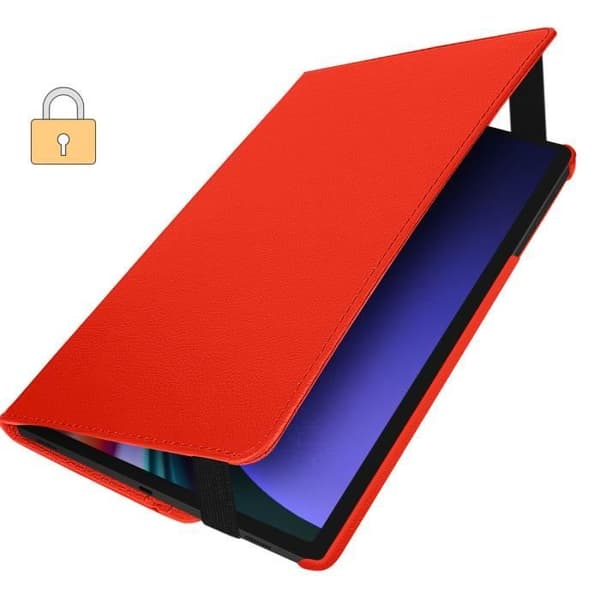 Foliofodral - AVIZAR - Samsung Galaxy Tab S9 - Röd - 360° roterande - Fullständigt skydd Röd