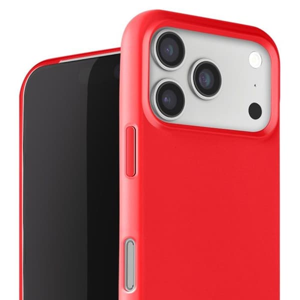 Coque - AVIZAR - iPhone 17 Pro Max - Silikone Rød - Blød Berøring - Justerbar Snor Röd