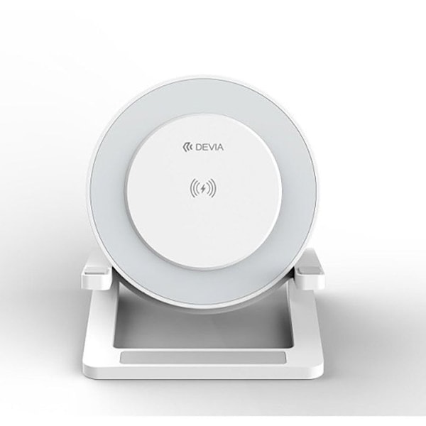 Bluetooth-högtalare 5.2 med Nattljus och Induktionsladdare 15W Devia Vit Vit