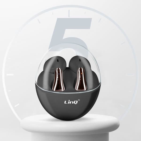 Bluetooth hovedtelefoner - LINQ - In-ear - 5H Batteritid - Svedresistent Svart