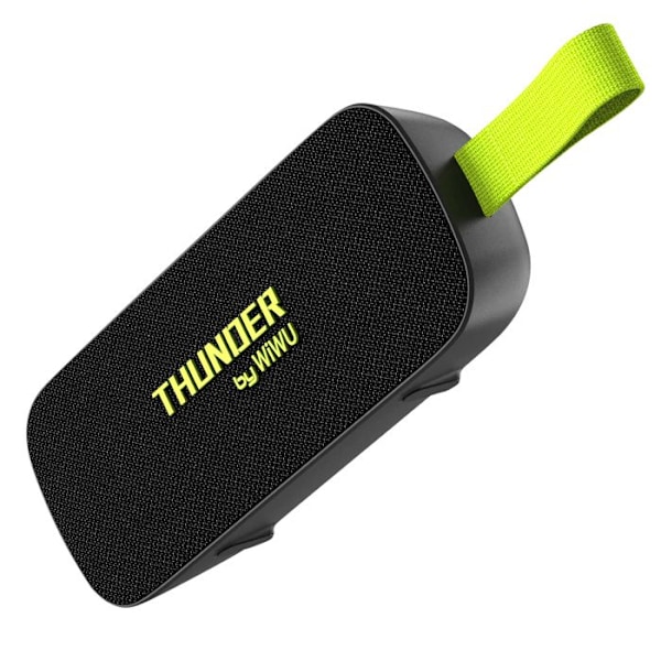 Trådløs Bluetooth-højttaler, 4 timers batteri, vandtæt IPX7, kompakt wiwu, sort Svart