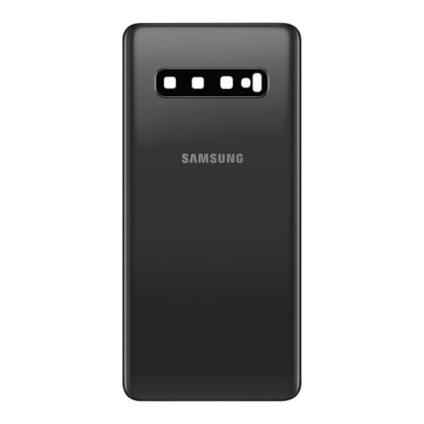 Udskiftningsglas bagpå til Samsung Galaxy S10 Black Svart