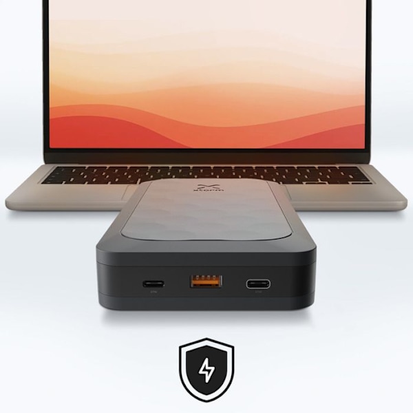 Ulkoakku 45000mAh 67W 2x USB-C + USB-C LED-näyttö Kompakti Xtorm Musta Svart
