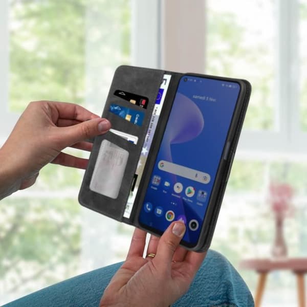 Realme 9 5G och Realme 9 Pro Wallet Case Video Support svart