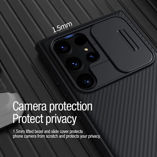 Coque til Samsung Galaxy S22 Ultra Hård Magnetisk CamShield PRO Nillkin Sort Svart