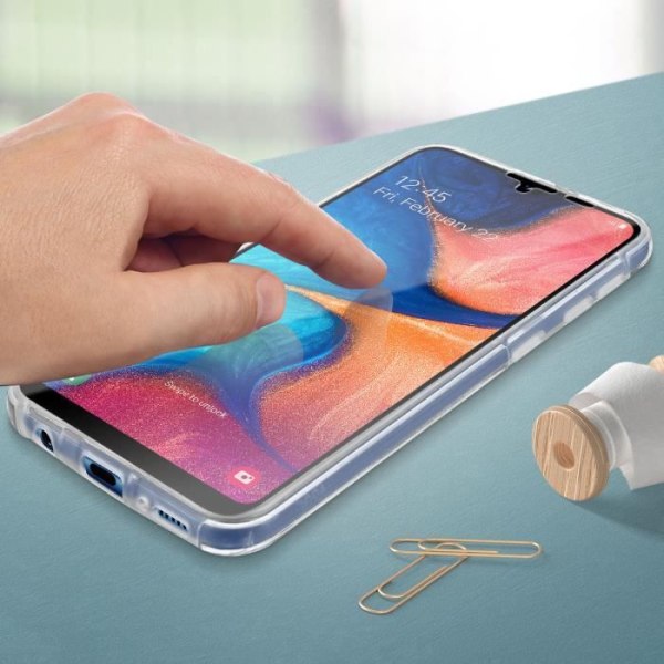 Suojakotelo - AVIZAR - Samsung Galaxy A20e - Läpinäkyvä - Jäykkä - Ultraohut Transparent