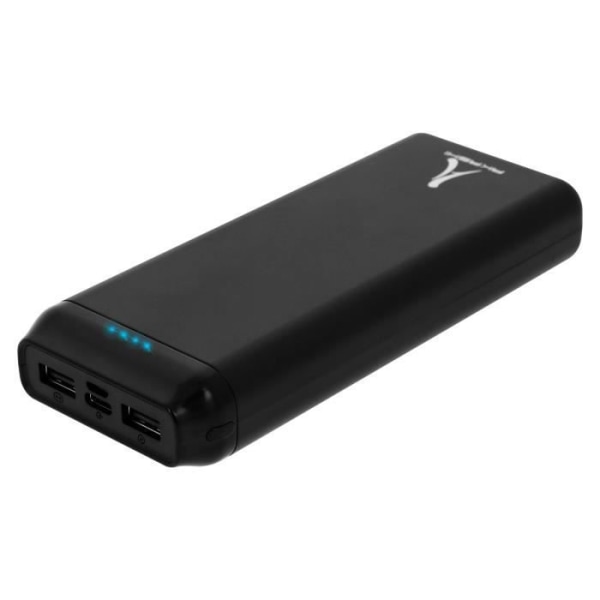 Powerbank 20000mAh ekstern oplader 2x USB-porte + Micro USB-port Akashi Black