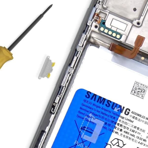 Strömknapp för Samsung Galaxy A54 och A34 Vit Vit