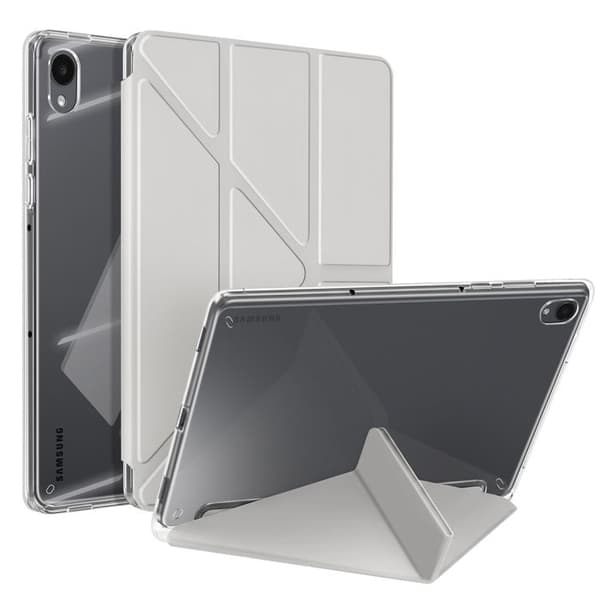 Etui til Galaxy Tab S11 med modulær støttefunktion, origami-design, lys grå Grå