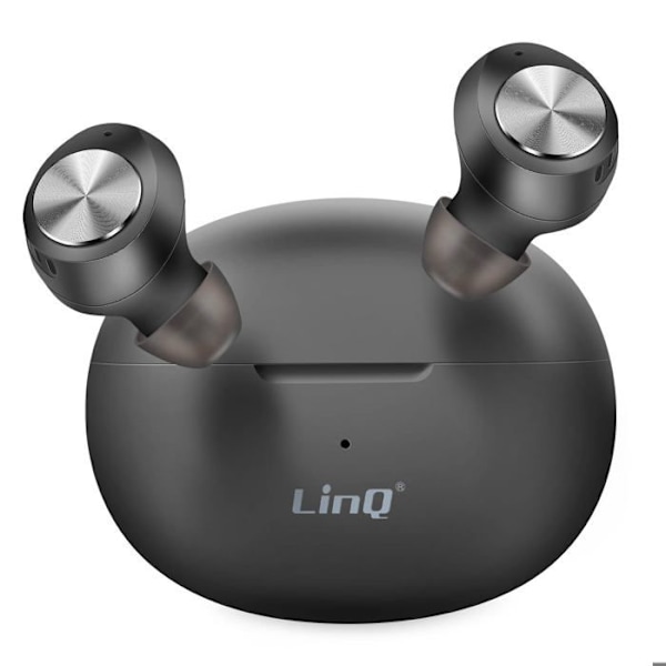 Langattomat Bluetooth-kuulokkeet sisäänrakennetulla mikrofonilla LinQ Musta Svart