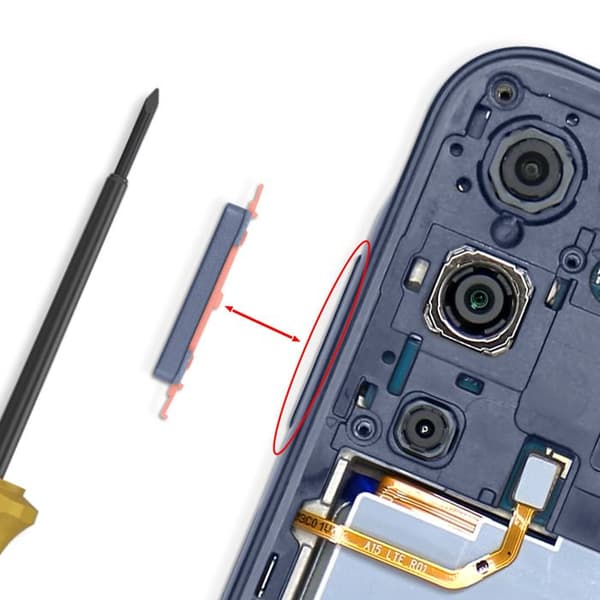 Erstatningsvolumenknap til Galaxy A15 5G Mørkeblå Blå