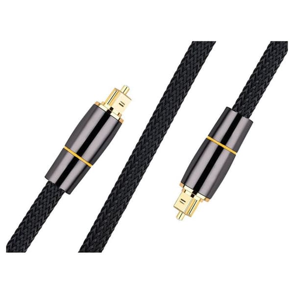 Äänikaapeli Optinen - AVIZAR - 5m - Nailonikudos - Pîneekottipäät - Dolby Digital/DTS