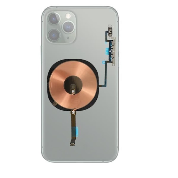 Qi Induktionsladdningsplatta - iPhone 11 Pro Max - Svart - Kompatibel - Volymknappar - Trådlös laddning Svart